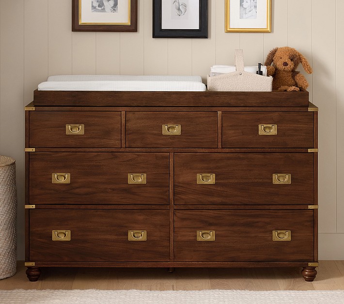 Campaign 7-Drawer Dresser &amp; Topper Set (56w x 19d&quot;)