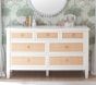 Ava Regency Caned 7-Drawer Dresser (56w x 19d&quot;)