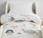 Embroidered Dino Toddler Quilt &amp; Crib Sheet Bundle