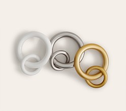 Curtain Round Rings - Set of 10