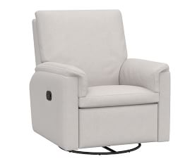 Dream Manual Swivel Glider & Recliner, Brushed Chenille, Dove