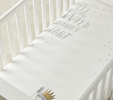 <em>Where The Wild Things Are</em> Picture Perfect Organic Crib Fitted Sheet, Multi