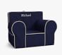 Oversized Anywhere Chair®, Navy with Piping Twill with White Piping