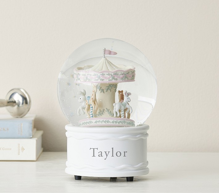 AERIN Musical Spinning Carousel Snow Globe