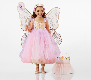 Pottery Barn sold Kids Lavender Butterfly Fairy Halloween Costume Sz 4/6...in Good Co