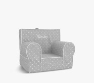 My First Anywhere Chair®, Grey Pin Dot Slipcover Only