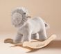 Taupe Lion Plush Nursery Rocker