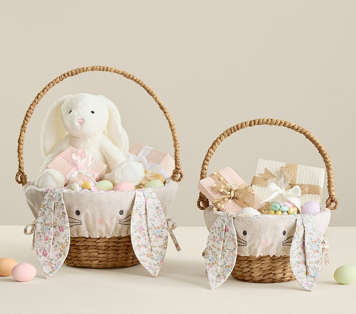 Floral Bunny Ear Easter Basket Liners