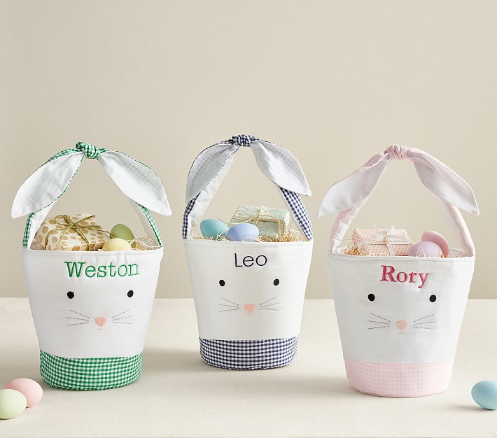 Tie-Ear Bunny Easter Buckets