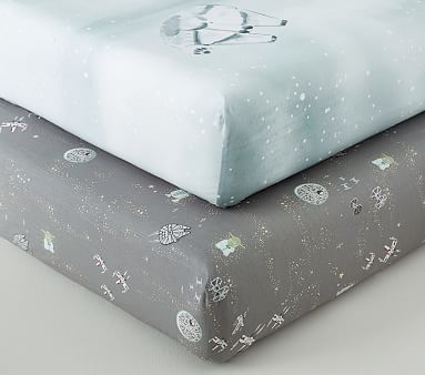 Organic <em>Star Wars</em>™ Picture Perfect & Allover Sky Crib Sheet Bundle - Set of 2
