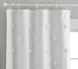 Pom-Pom Appliqu&#233; Cotton Blackout Curtain