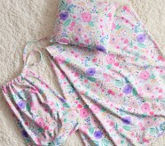Lavender Floral Blooms Nap Set - Blanket & Pillow