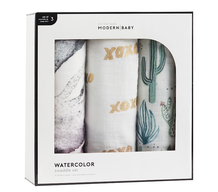 Watercolor Muslin Swaddle Set