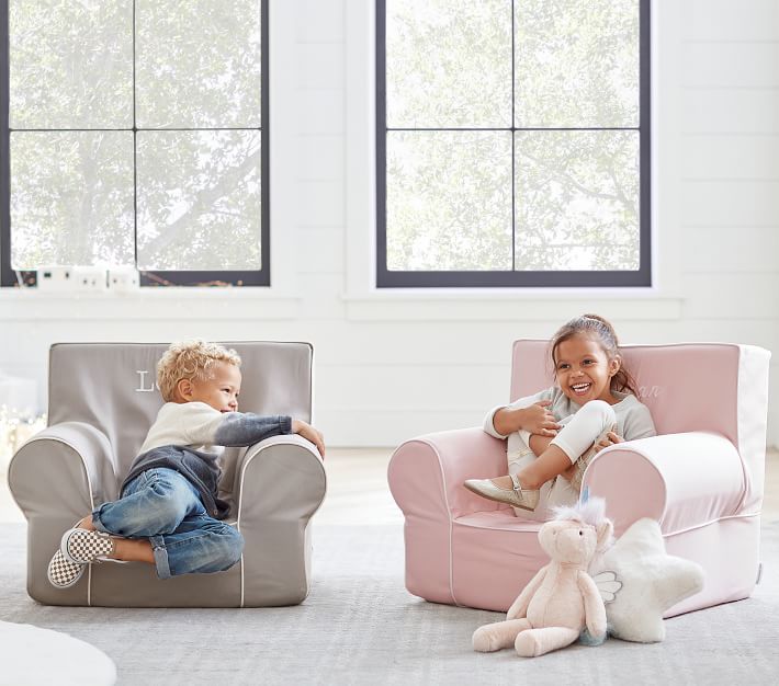 椅子(チェア)・スツール H&T Chair Co. ANYWHERE CHAIR Anywhere Chair®, Twill with White Piping | Pottery Barn Kids