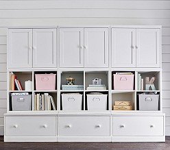 Cameron 3 x 3 Cubby & Cabinet Wall Storage System