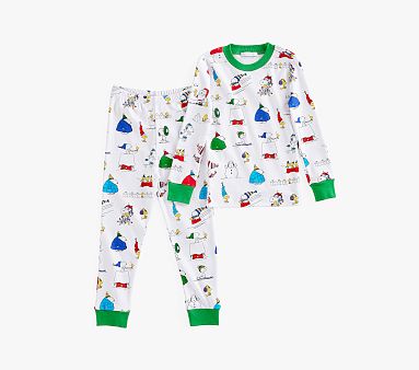 Organic Peanuts® Snoopy® Holiday Tight Fit Pajama, 2t, White Multi