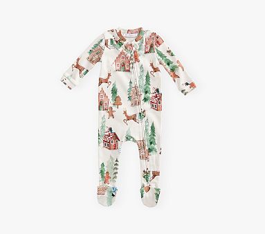 Organic Gingerbread Nursery Pajama, 0-3 Months, Multi 