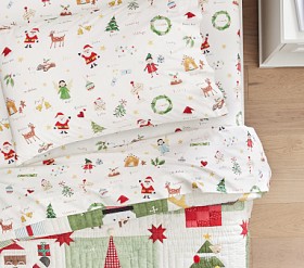 Holiday ABC Organic Sheet Set Pottery Barn Kids Holiday ABC Organic Sheet Set Pottery Barn Kids