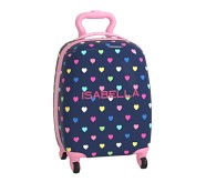 Mackenzie Navy Multi Hearts Hard-Sided Spinner Luggage