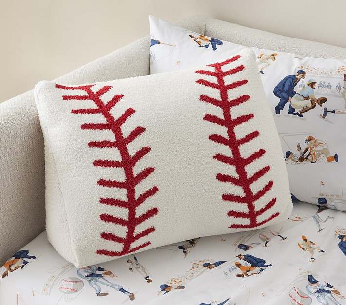 Baseball Fuzzy Wedge Pillow