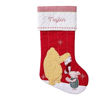 Disney's Winnie the Pooh &amp; Piglet Quilted Christmas Stocking