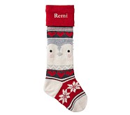 Penguin Natural Fair Isle Christmas Stocking