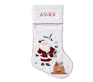 Santa Candy Cane Lane Stocking