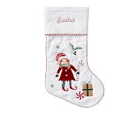Girl Elf Candy Cane Lane Stocking
