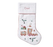 Gingerbread Train Candy Cane Lane Stocking