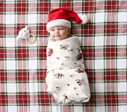 My First Christmas Organic Muslin Swaddle Set