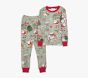 Organic Candy Cane Village Tight Fit Pajama , 2T