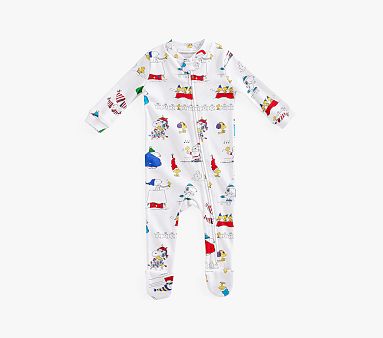 Organic Peanuts® Snoopy® Holiday Nursery Pajama, 0-3 Months, White Multi