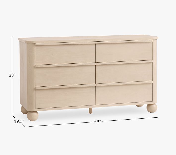 Palmer 6-Drawer Dresser - 59"W x 20"D