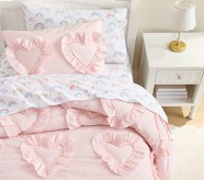 Heart Swiss Dot Comforter & Shams