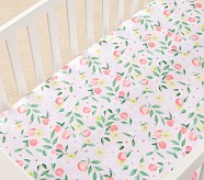 Paisley Peach Organic Crib Fitted Sheet