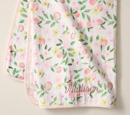 Paisley Peach Oversized Muslin Baby Blanket