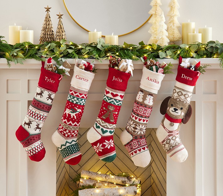 Classic Fair Isle Christmas Stocking Collection