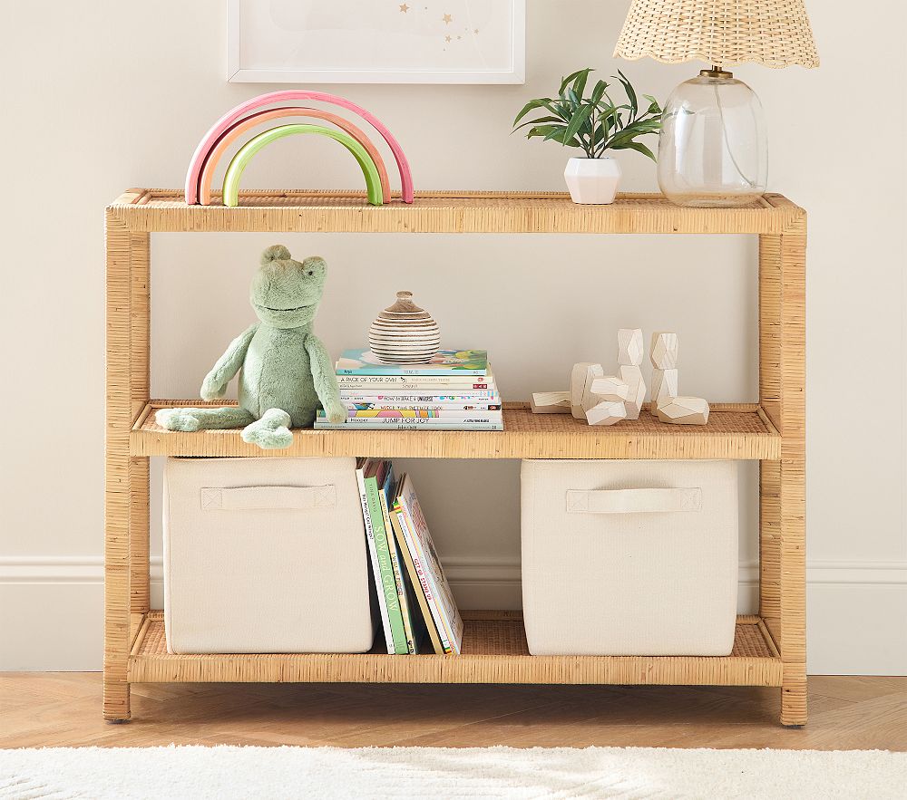 Rattan 2-Shelf Bookcase (42&quot;)