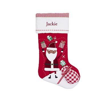 Juggling Santa Quilted Christmas Stocking