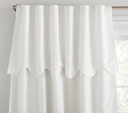 Evelyn Linen Scallop Valance Blackout Curtain