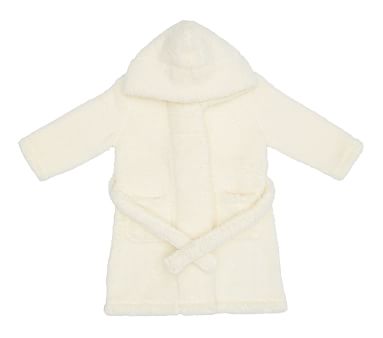 Solid Sherpa Robe, Small, Ivory