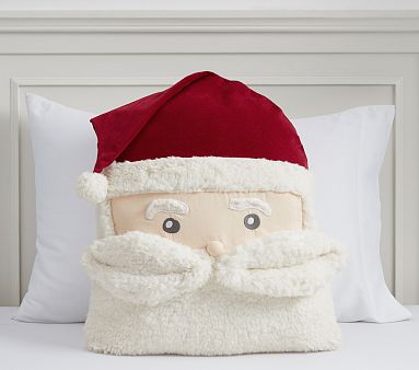 Shaped Santa Pillow, Shaped, White