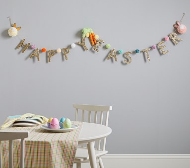 Happy Easter Pom-Pom Garland