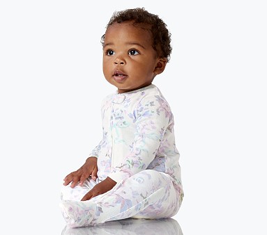 LoveShackFancy Lavender Damask Organic Cotton Baby Pajama