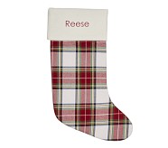 Tartan Plaid PB x pbk Classic Velvet Christmas Stocking