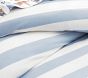 Chambray Stripe Organic Duvet &amp; Shams