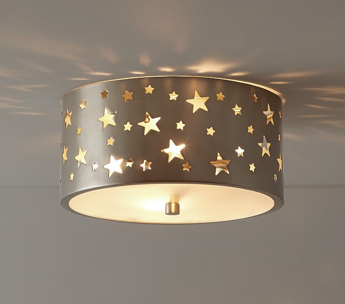 Metal Star Cutout Flush Mount (12&quot;)