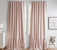 Belgian Linen Ruffle Blackout Curtain