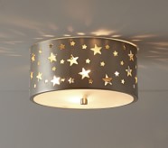 Metal Star Cutout Flush Mount (12")