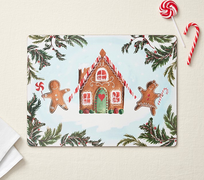 Gingerbread House Cork Placemat